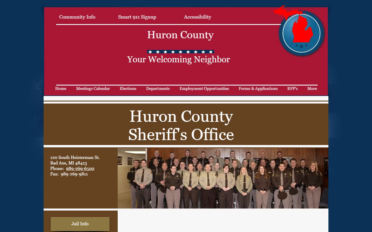 Huron County arrest records and the Huron County Sheriff's Office records channel
