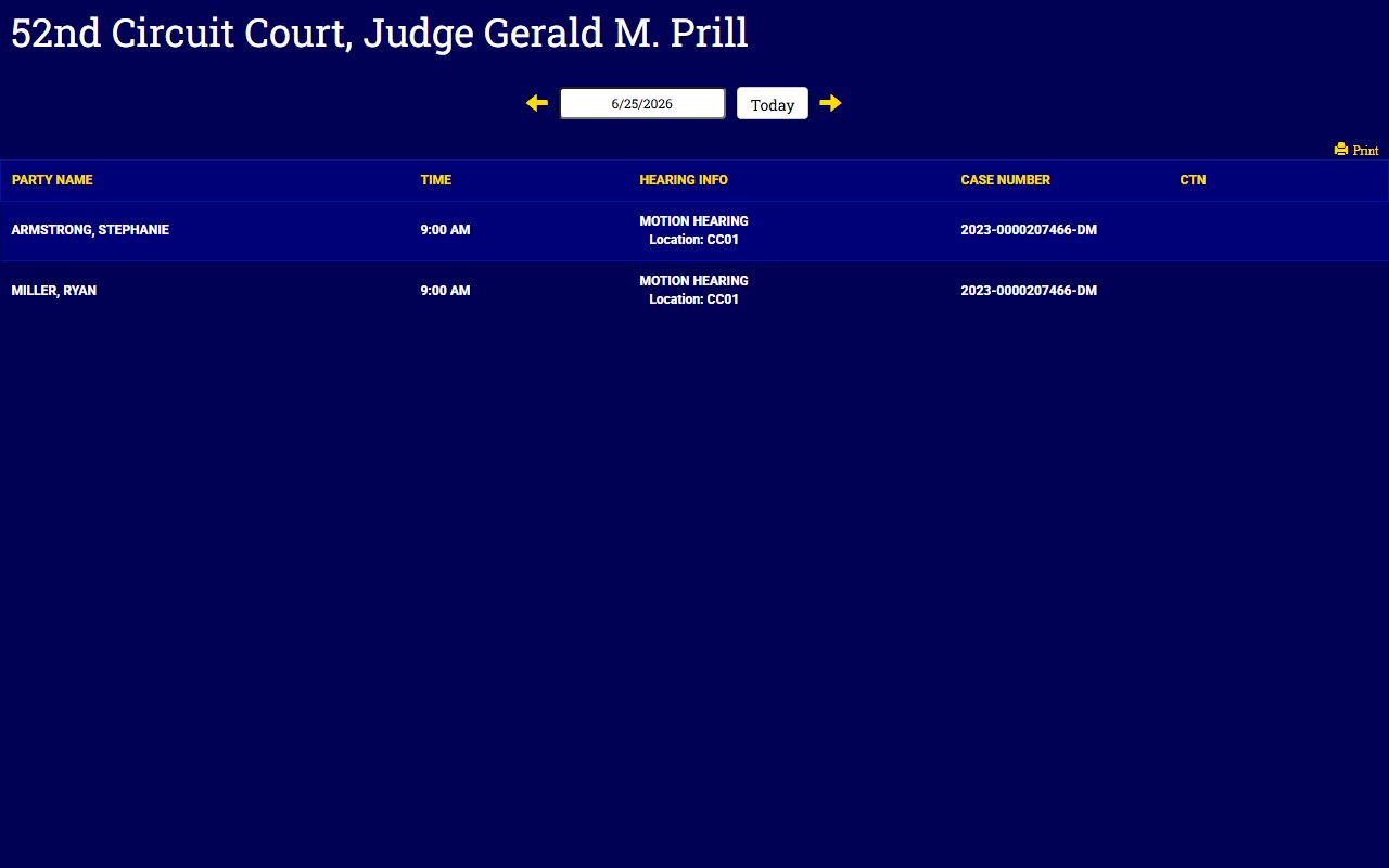 Huron County court records Circuit Court public docket display