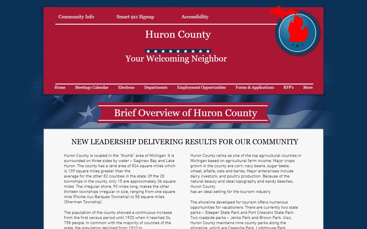 Huron County overview and local history for court records